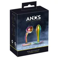 ANOS Metal Rainbow - metallinen anustappisetti (2‑osainen)