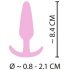 Cuties Mini Anustappi - silikoni - pinkki (2,1 cm)