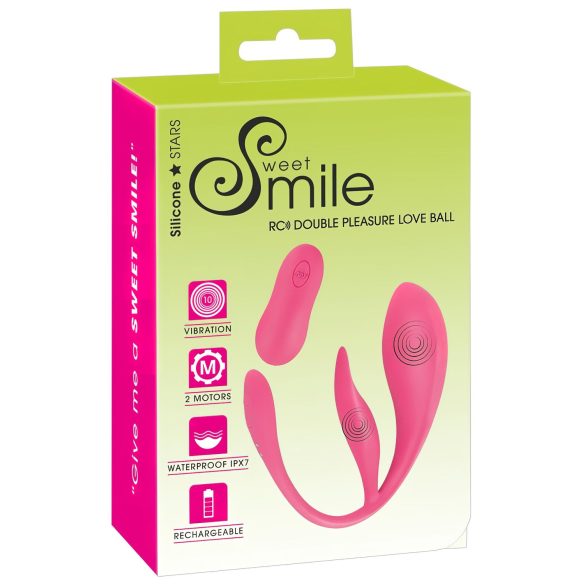 SMILE - Ladattava, langaton värisevä muna (vaaleanpunainen)