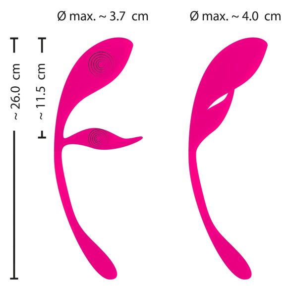 SMILE - kauko-ohjattava vibraatio-muna - ladattava - pinkki
