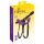 SMILE - Kaksinkertainen strap-on (lila-musta)