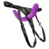 SMILE - Kaksinkertainen strap-on (lila-musta)