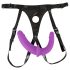 SMILE - Kaksinkertainen strap-on (lila-musta)