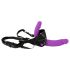 SMILE - Kaksinkertainen strap-on (lila-musta)