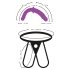 SMILE - Kaksinkertainen strap-on (lila-musta)