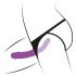 SMILE - Kaksinkertainen strap-on (lila-musta)