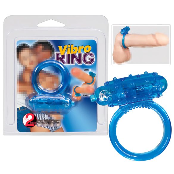 You2Toys - vibro-penisrengas silikonista - sininen