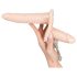 You2Toys – Kaksiosainen strap-on vibra - luonnollinen