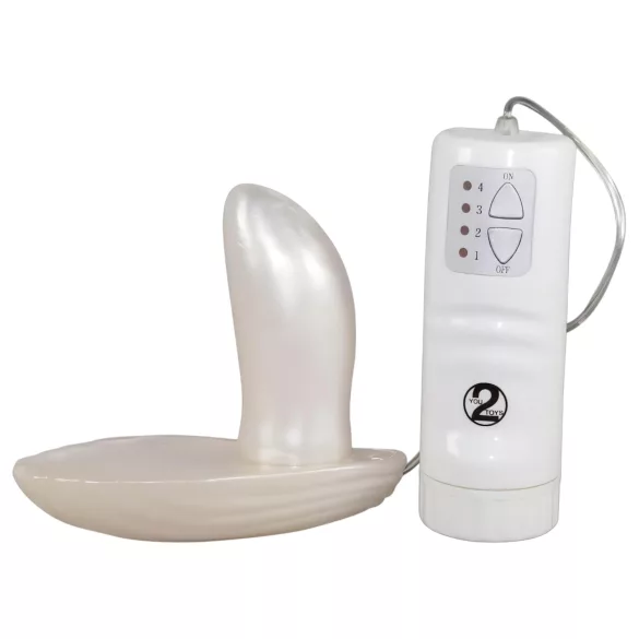 You2Toys - Strap-on vibraattori - valkoinen