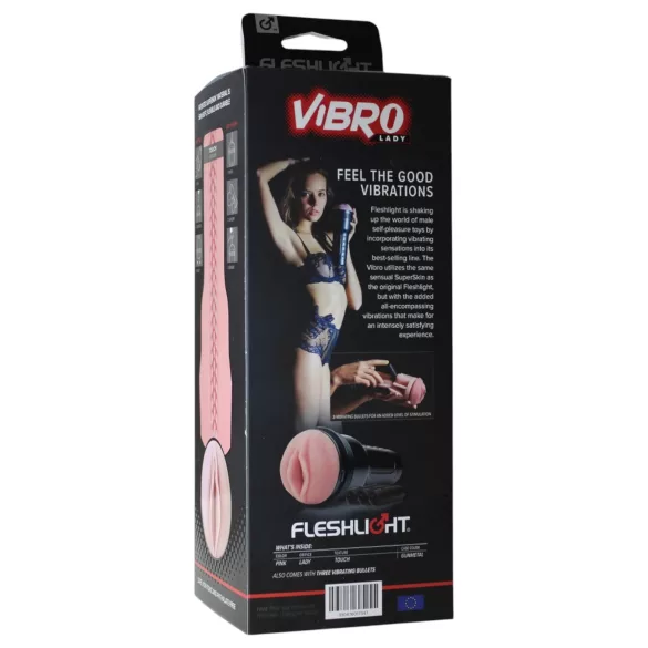 Fleshlight - Vibro vagina - vaaleanpunainen - realistinen tekovagina
