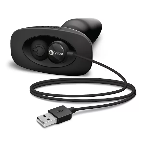 b-Vibe - pyörivät helmiakku anaalivibraattori (musta)