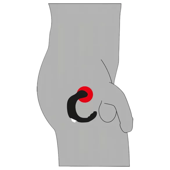 Rebel - kaareva eturauhasvibraattori - musta