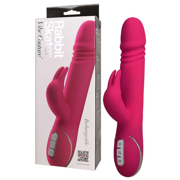 Vibe Couture Rabbit Skater - Pupu, luisteleva vibraattori (pinkki)