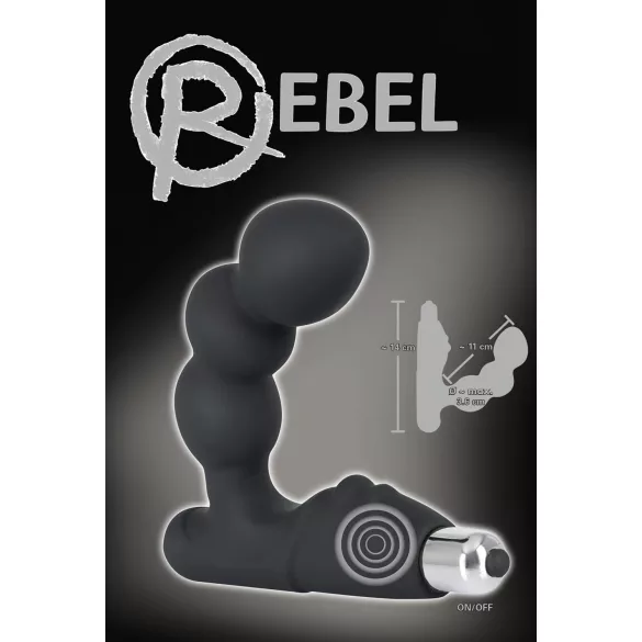 Rebel - prostatahierotin pallopäällä - musta