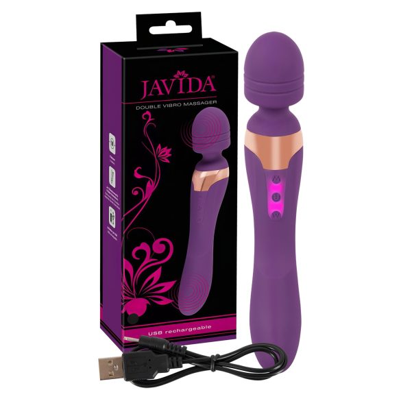 Javida Double - hierontavibraattori (liila)