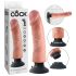 King Cock 9 imukupilla varustettu vibraattori (23 cm) - luonnollinen