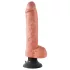 King Cock - dildo imukupilla ja vibraattorilla - 25 cm - luonnonväri