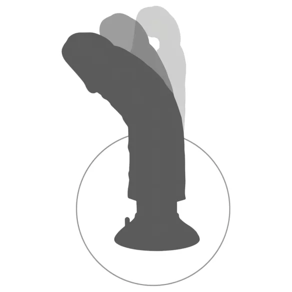King Cock - dildo imukupilla ja vibraattorilla - 25 cm - luonnonväri