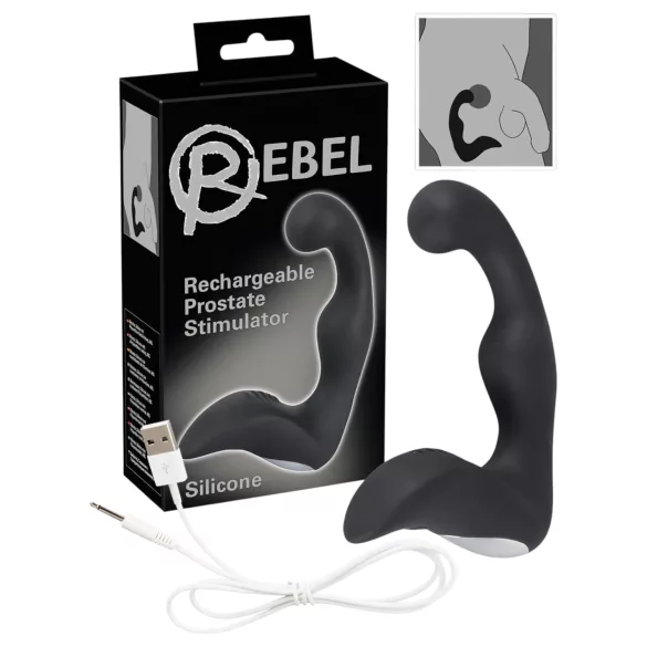 Rebel - ladattava prostate-vibraattori - musta