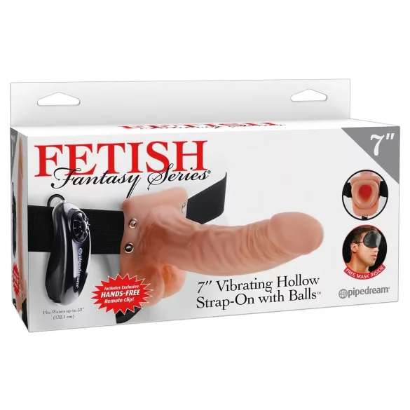 Pipedream - Fetish Strap-on 7 - kiinnitettävä värisevä dildo (naturaali)