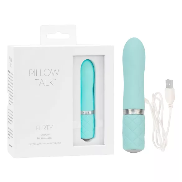 Pillow Talk Flirty - ladattava vibraattori - turkoosi