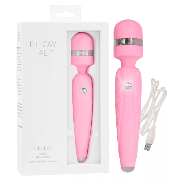Pillow Talk Cheeky Wand - ladattava hieromasauva‑vibraattori (pinkki)