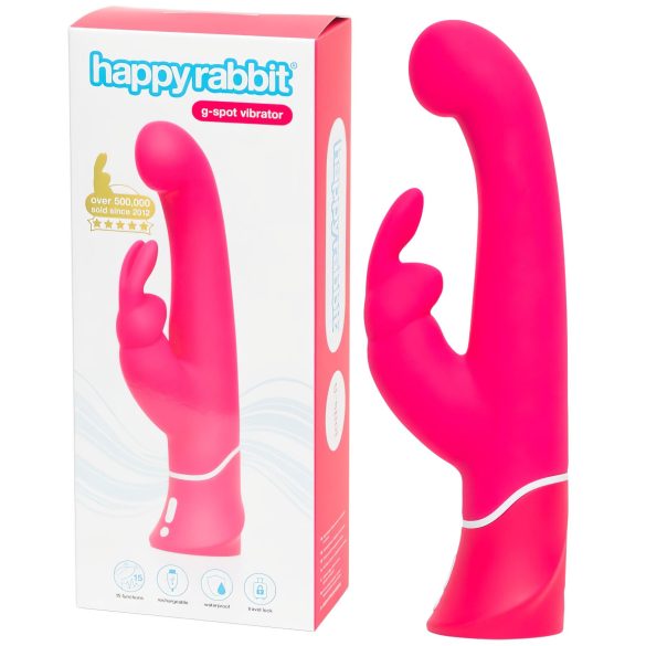 Happyrabbit G-spot - vedenkestävä klitoriskiihottimella (pinkki)