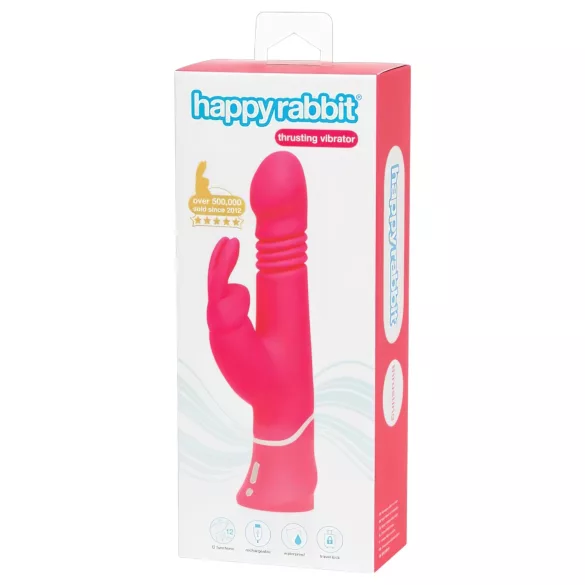 Happyrabbit - lökövä klitoriskiihotin vibraattori - ladattava, pinkki