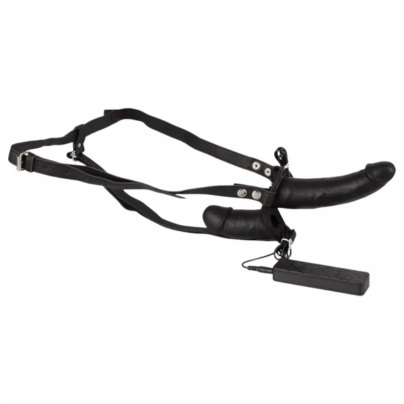 Double Thruster - tuplavibraattori strap-on - musta