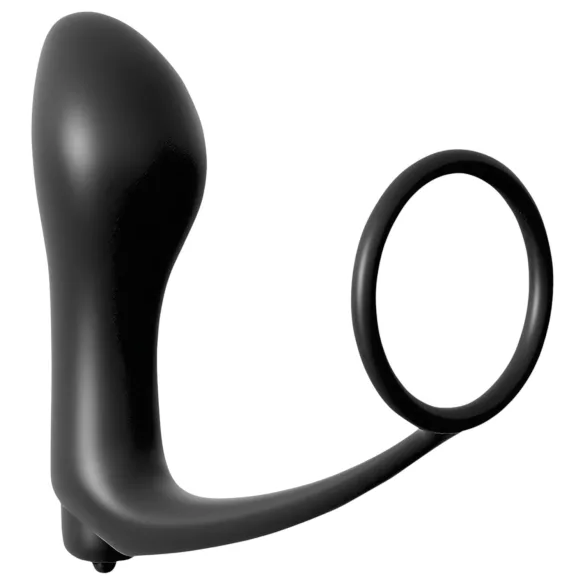 Pipedream - Analfantasy - sormallinen anustärytin penisrenkaalla (musta)