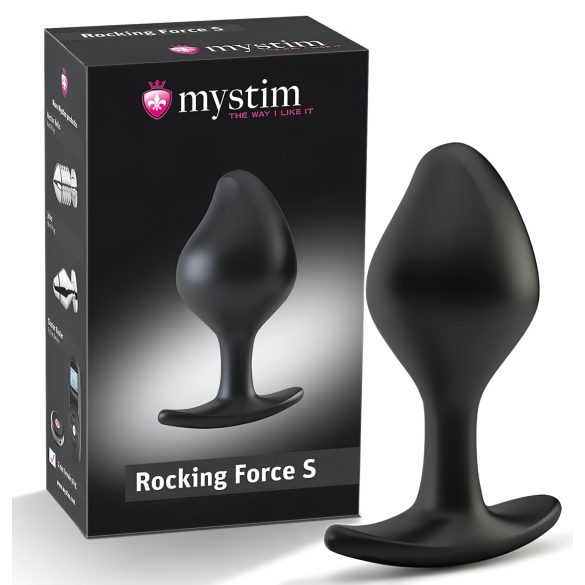 Mystim Rocking Force S - Sähköinen anaalitappi - Pieni (Musta)