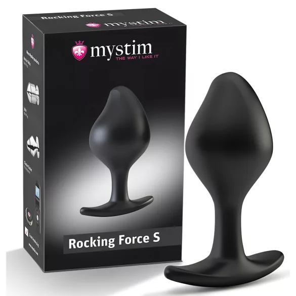 mystim Rocking Force S - elektroanaalitulppa - pieni (musta)
