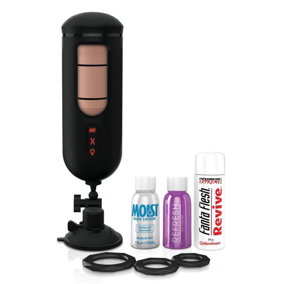 PDX Elite Mega Milker - vibroiva penisstimulaattori imutoiminto - musta