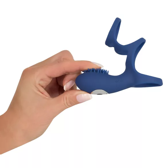 SMILE Couple - ladattava vibro penisrengas - sininen