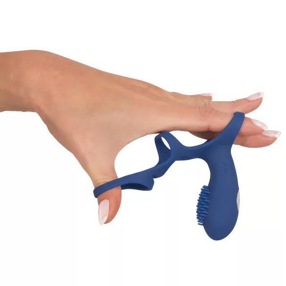 SMILE Couple - ladattava vibro penisrengas - sininen