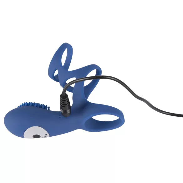 SMILE Couple - ladattava vibro penisrengas - sininen