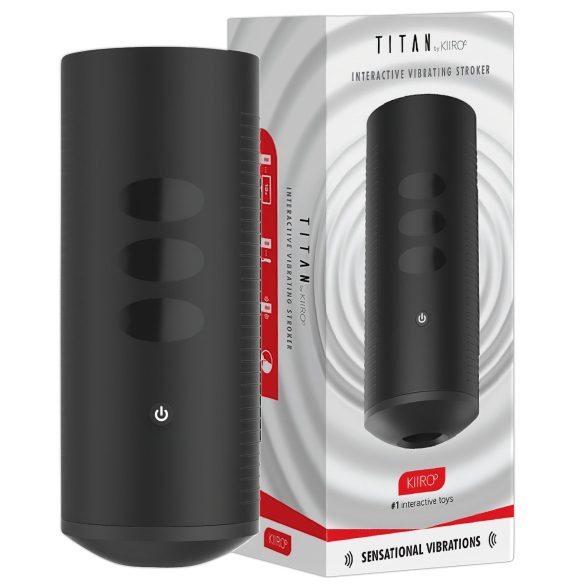 Kiiroo Titan Experience - ladattava interaktiivinen masturbaattori (musta)