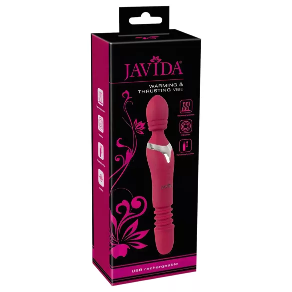 Javida Thrusting - 3-in-1 hierova vibraattori - punainen
