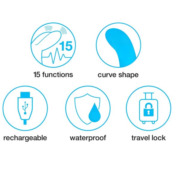 Happyrabbit Curve Slim - vesitiivis vibraattori klitoriskiihottimella - pinkki