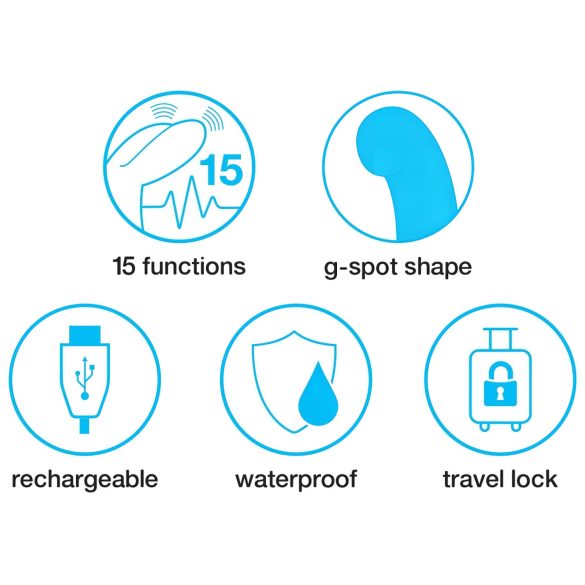 Happyrabbit - G-piste vibraattori - ohut malli - musta