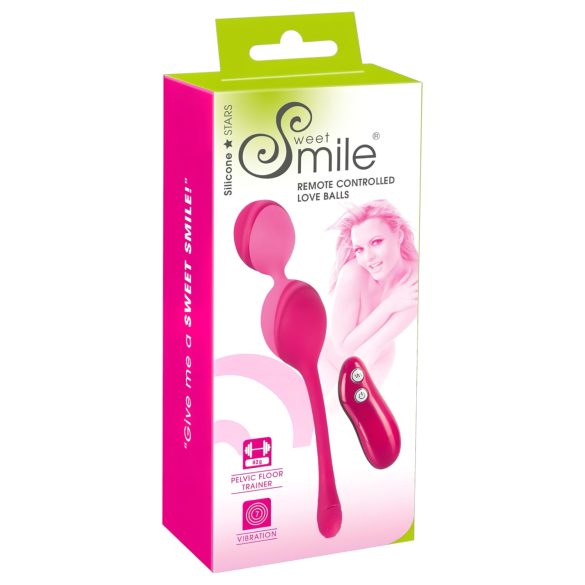 SMILE - vibro muna kaukosäätimellä - 82g - pinkki