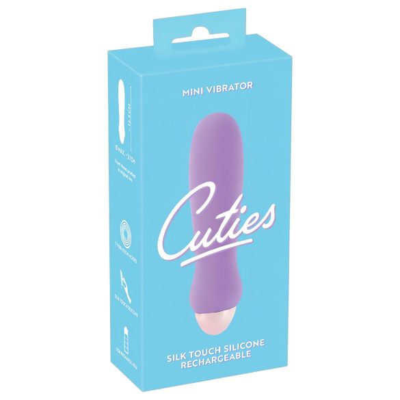 Cuties Mini Purple - ladattava, silikoninen sauvavibraattori (violetti)