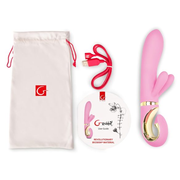G-Vibe GRabbit - ladattava G-piste vibraattori 3 moottoria pinkki