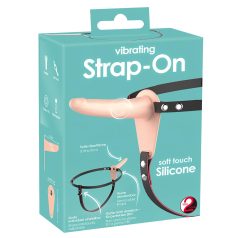 You2Toys - Strap-on vibraattori - ladattava - iho/nude