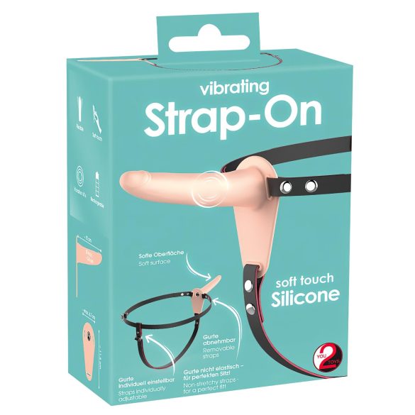You2Toys - Strap-On - ladattava kiinnitettävä vibraattori (nude)