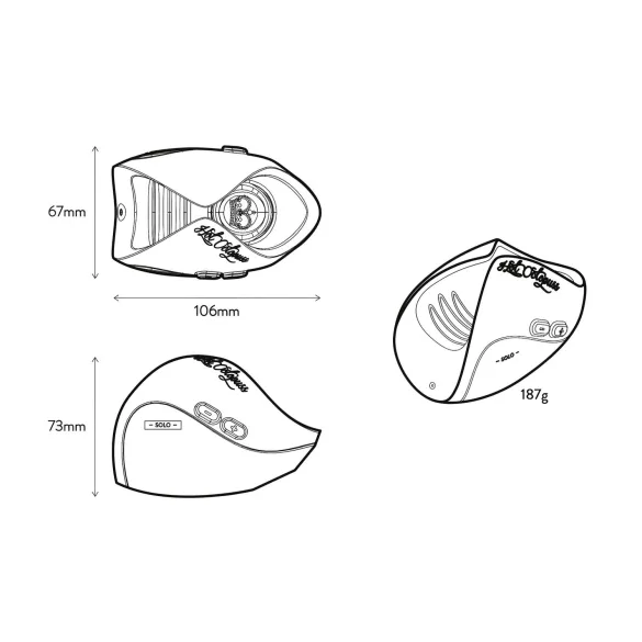 Hot Octopuss Pulse Solo Essential - vibraattori miehille - ladattava - musta