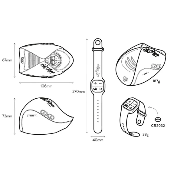 Hot Octopuss - miesten vibraattori - kauko-ohjattava - musta