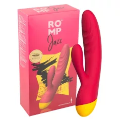   ROMP Jazz - jäntevivibraattori klitoriskiihottimella - pinkki, vedenkestävä