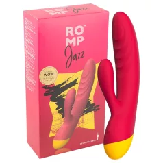   ROMP Jazz - jäntevivibraattori klitoriskiihottimella - pinkki, vedenkestävä