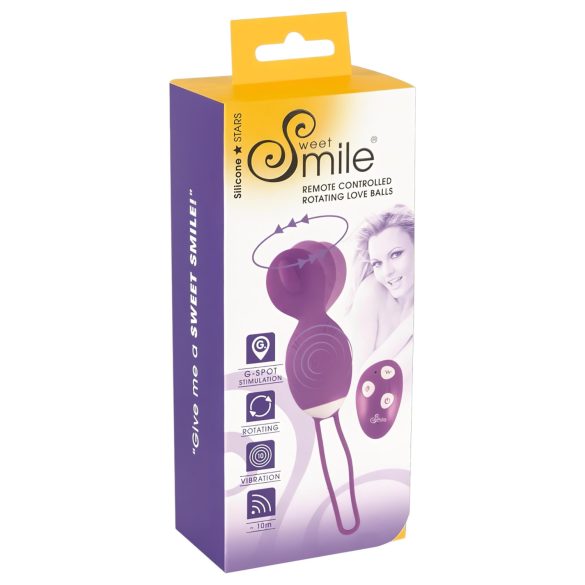SMILE Rakkaus Pallo - pyörivä värisevä muna (violetti)